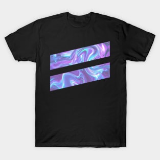 Double Slash, Abstract Colorful Geometric Graphic Design T-Shirt